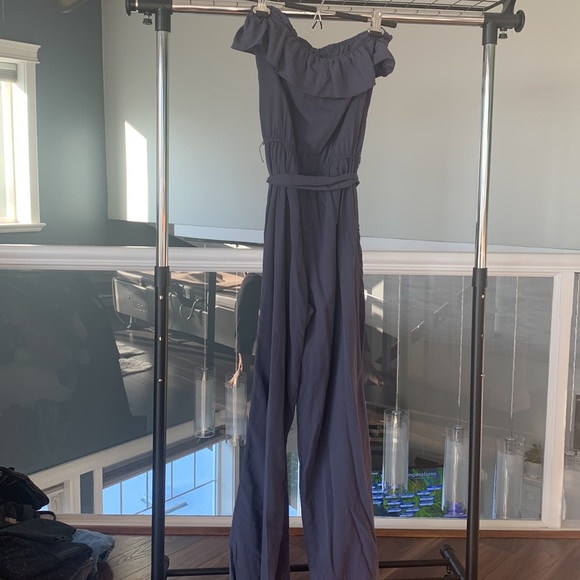 Strapless Long Slate grey Silky feel One belt loop needs stitch shown in picture - Picture 2 of 5